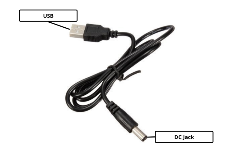 USB to DC Jack Cable